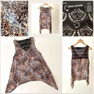 DKNY 🌿 WOMEN 🌿 TOP 🌿 NO SLEEVE 🌿 BROWN & CREAM